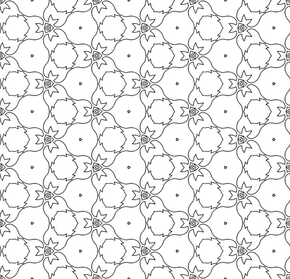 svart och vit sömlös abstrakt mönster. bakgrund och bakgrund. gråskale dekorativ design. vektor