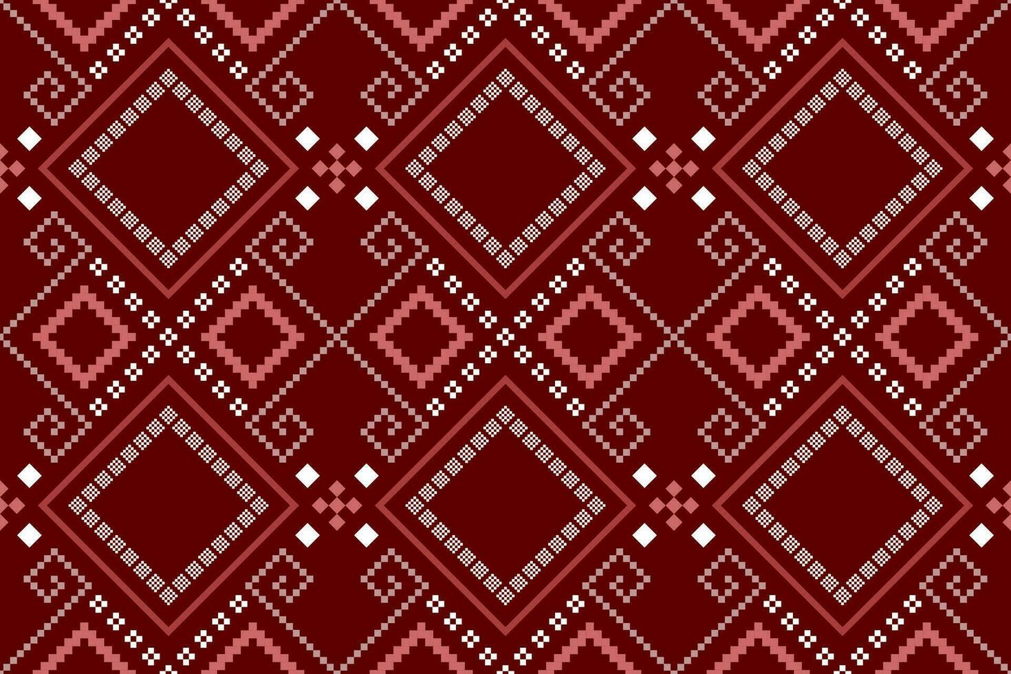 röd korsa sy färgrik geometrisk traditionell etnisk mönster ikat sömlös mönster abstrakt design för tyg skriva ut trasa klänning matta gardiner och sarong aztec afrikansk indisk indonesiska vektor