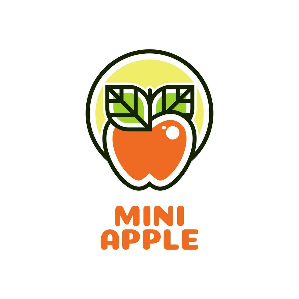 äpple juice frukt logotyp begrepp design illustration vektor