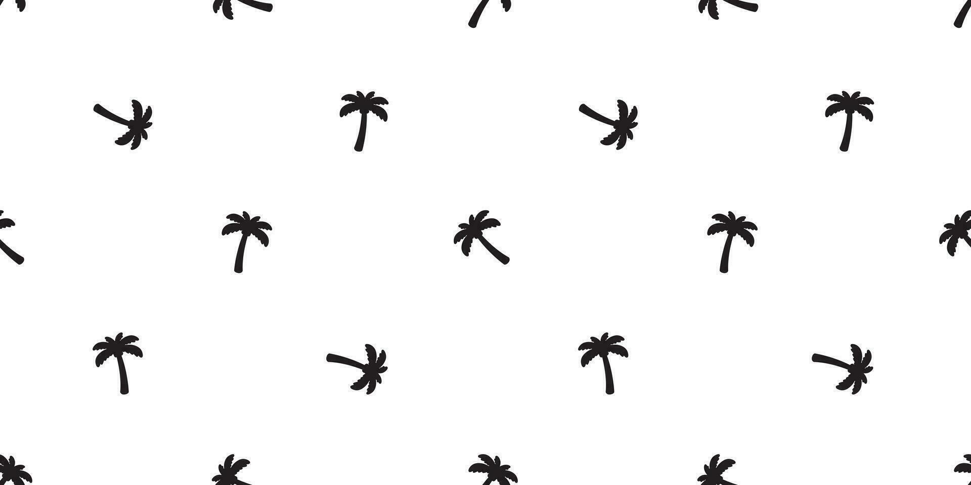 Palme Baum nahtlos Muster Kokosnuss Baum Vektor Insel tropisch Ozean Strand Sommer- Schal isoliert Fliese Hintergrund wiederholen Hintergrund Karikatur Illustration Design