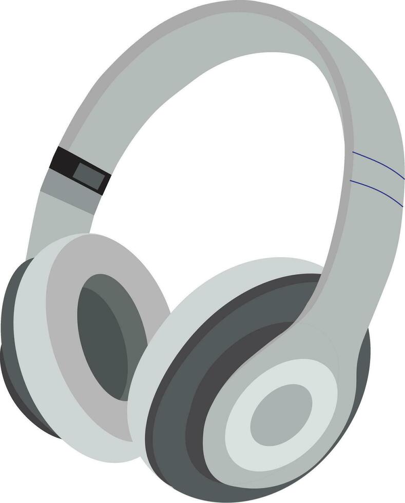 vektor illustration av stereo hörlurar. hörlurar ikon isolerat i vit bakgrund