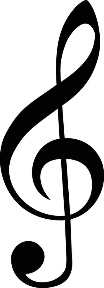 vektor illustration av diskant klav musikalisk symbol. diskant klav ikon isolerat i vit bakgrund