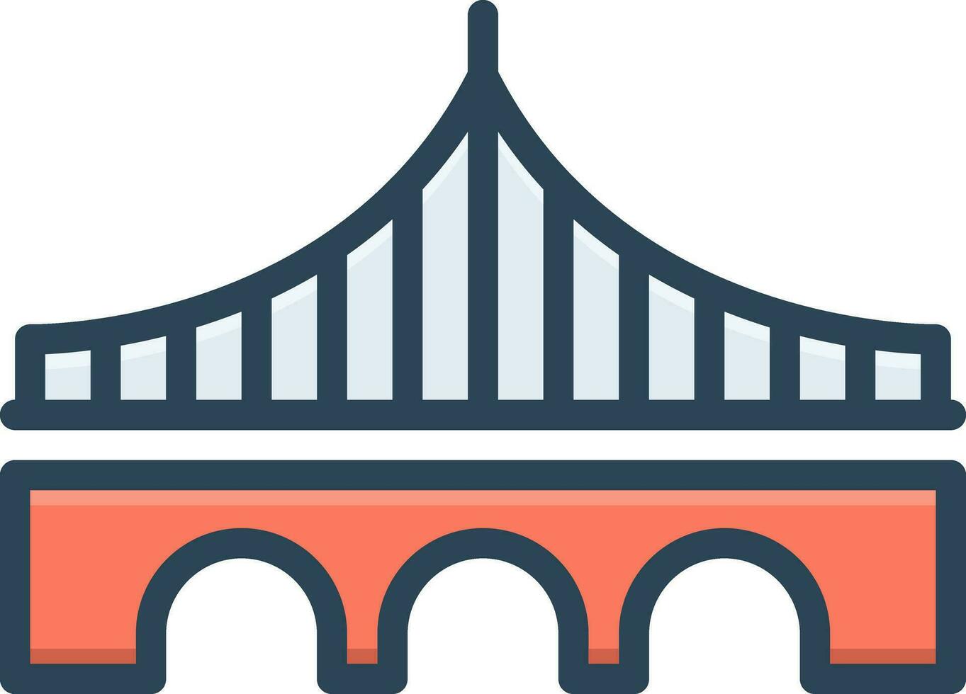 Färg ikon för bro vektor