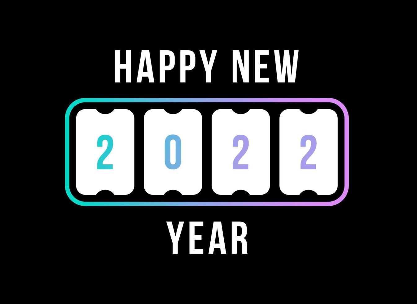 Frohes neues Jahr mit dem Countdown der Anzeigetafel 2022. Konzept des Flipboards numerisch, Kalendervorlage 2022 feiern. Flat Style Trend modernes Design-Vektor-Illustration. vektor