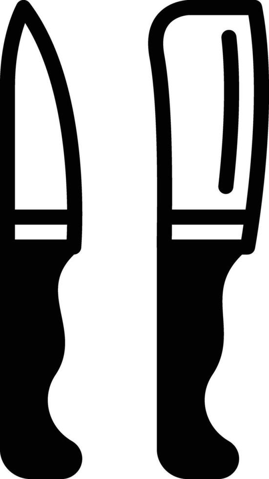 fast ikon för knivar vektor