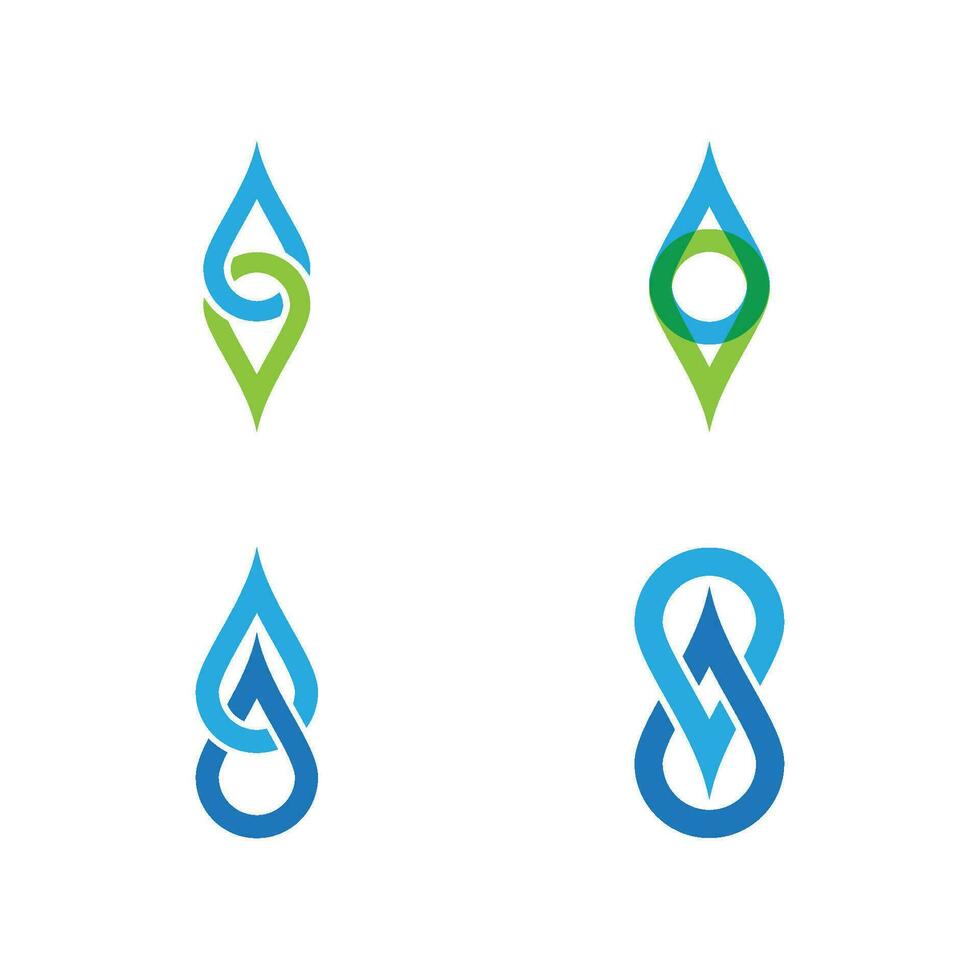 Wassertropfen-Logo-Vorlage vektor