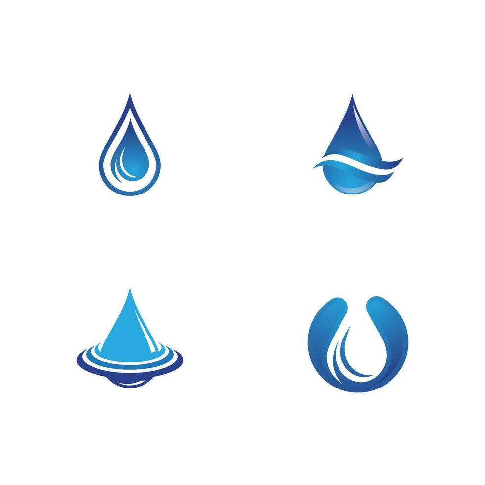 Wassertropfen-Logo-Vorlage vektor