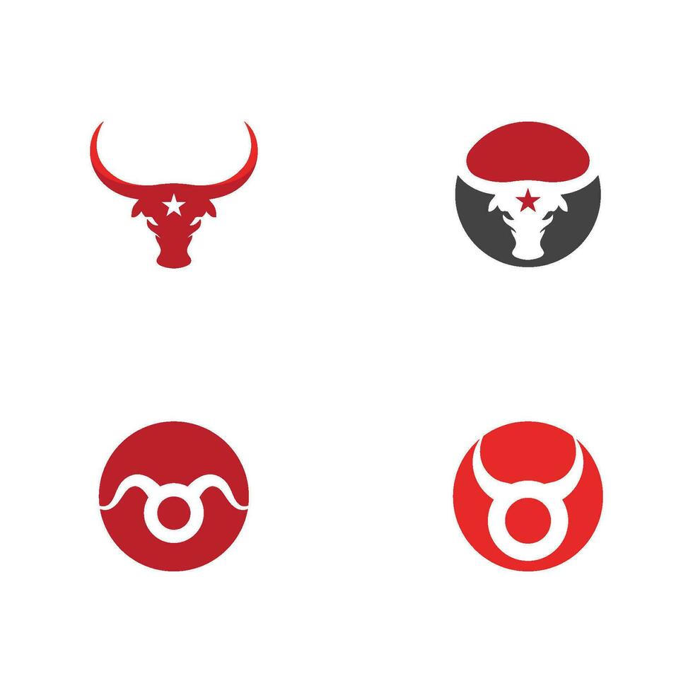 Stier Logo Vorlage Vektor Icon Illustration Design