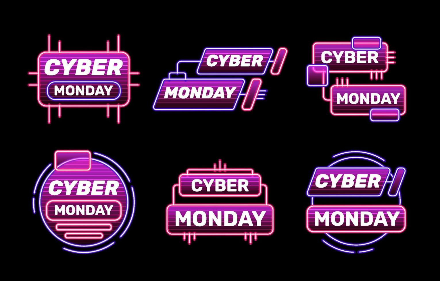 cyber måndag klistermärke samlingar vektor