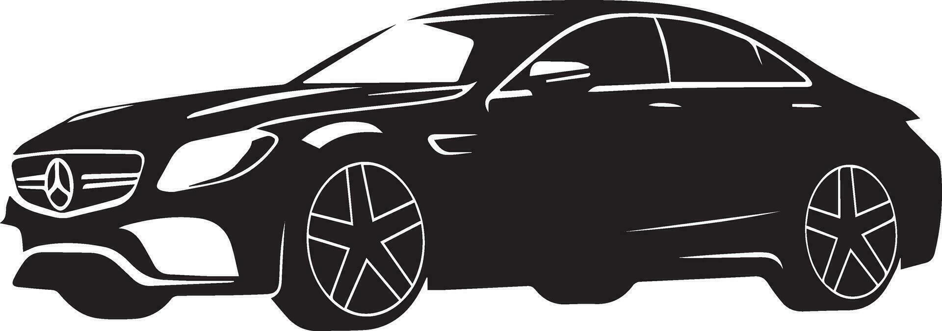 Auto Vektor Silhouette Illustration schwarz Farbe 6