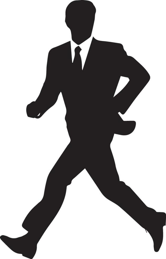 Geschäft Mann Lauf Vektor Silhouette 11