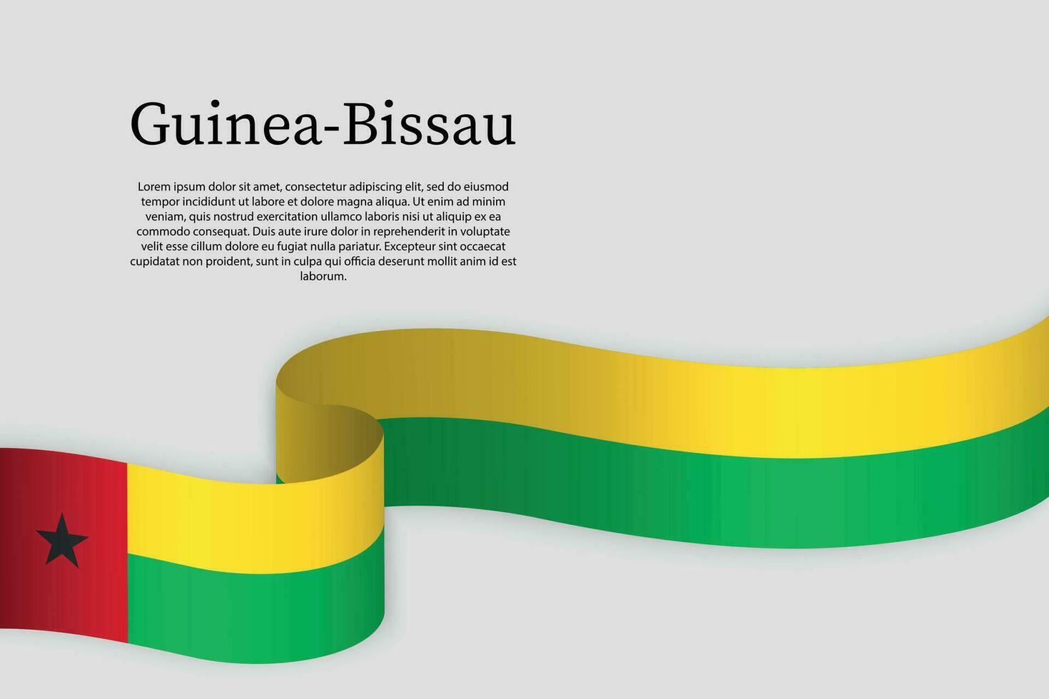 Band Flagge von Guinea-Bissau. Feier Hintergrund vektor