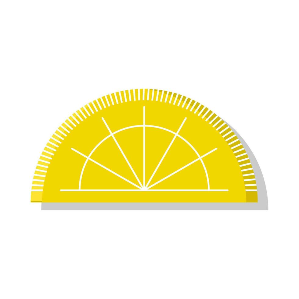 gelbes Winkelmesser-Briefpapier für die Schule vektor