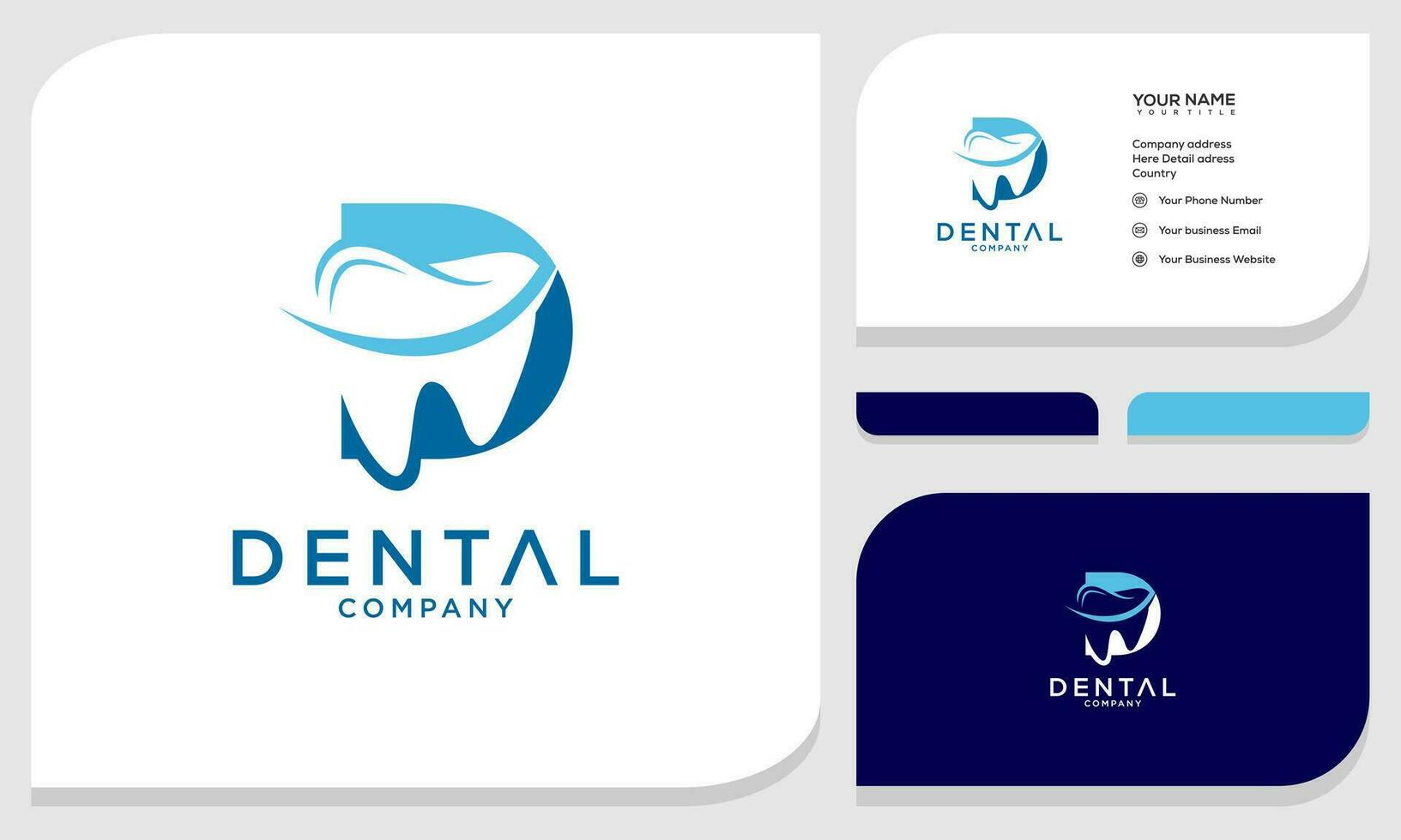 d Brief Initiale modern Dental Logo Vektor. minimalistisch Zähne Logo kreativ einzigartig Symbol vektor