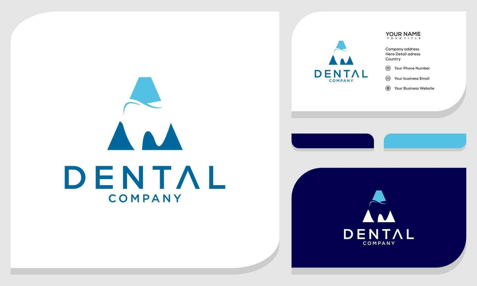 brev en första modern dental logotyp vektor. minimalistisk tänder logotyp kreativ unik ikon vektor