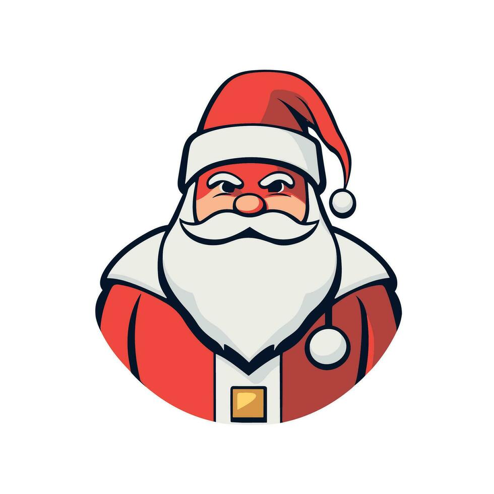 Santa claus eben Linie Symbol. glücklich Neu Jahr Symbol. vektor