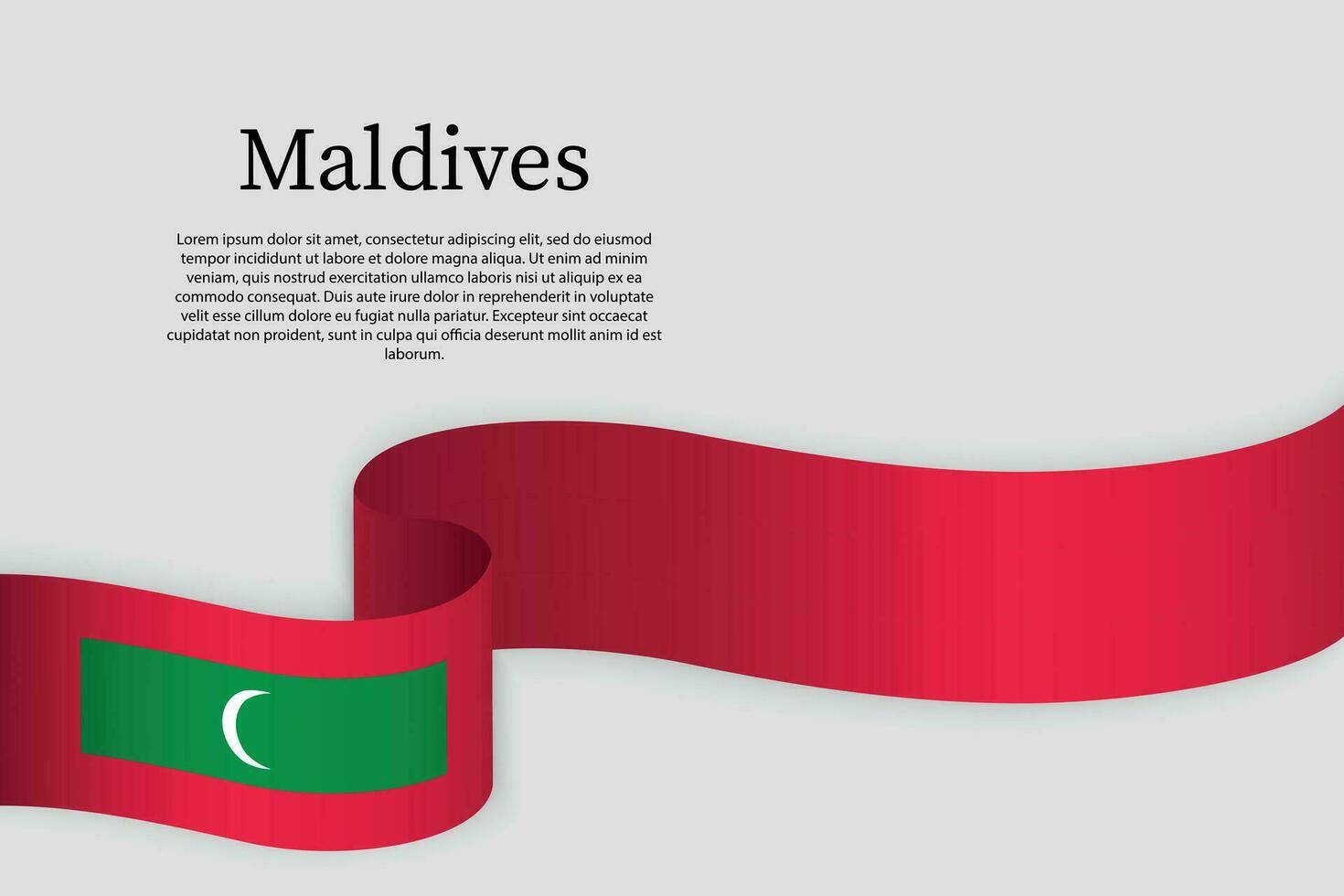 Band Flagge von Malediven. Feier Hintergrund vektor