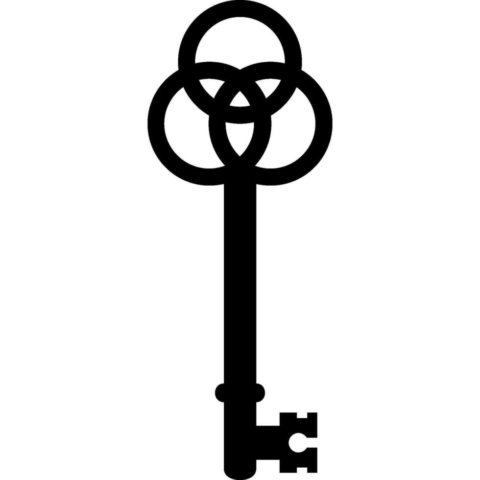 Schlüssel schwarz mit transparent Hintergrund vektor