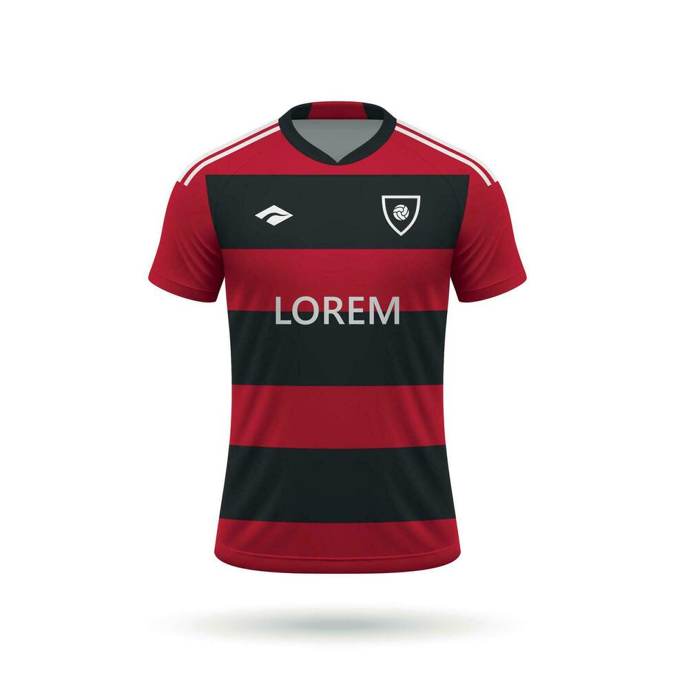 3d realistisk fotboll jersey vektor