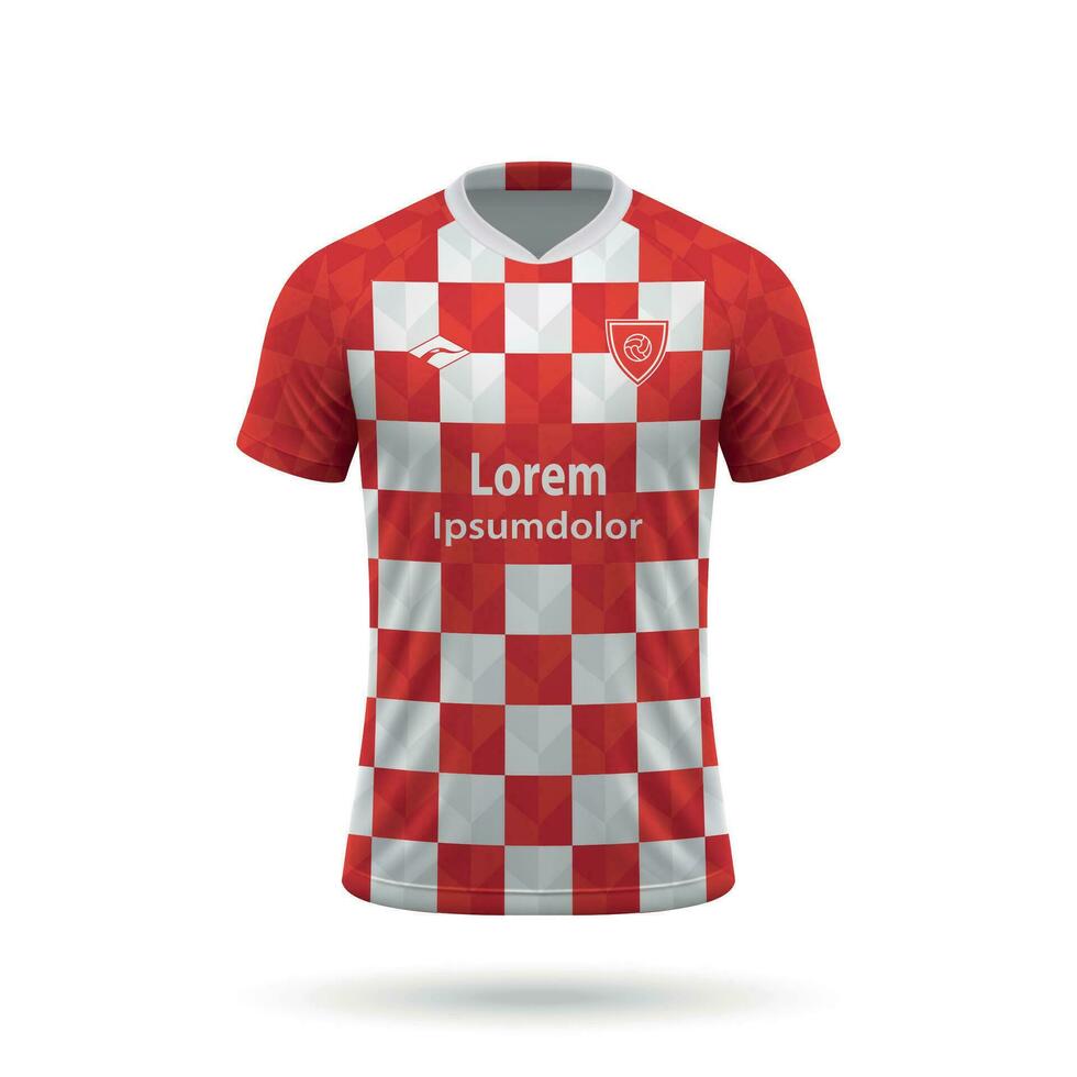 3d realistisk fotboll jersey vektor