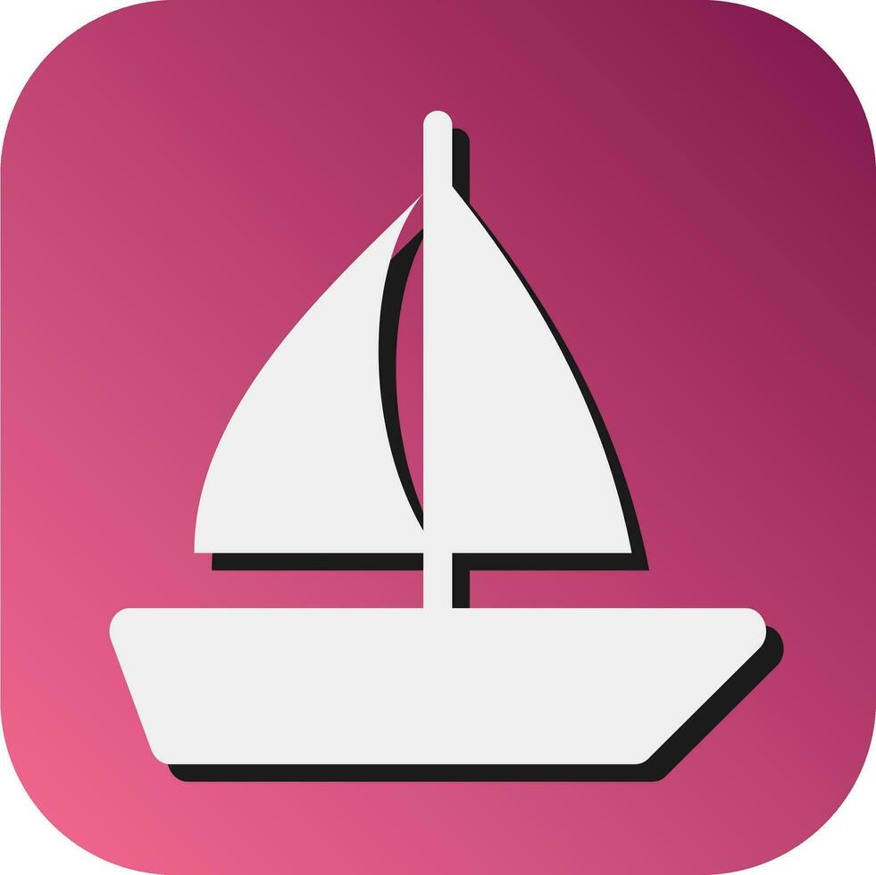 segeln Boot Vektor Glyphe Gradient Hintergrund Symbol zum persönlich und kommerziell verwenden.