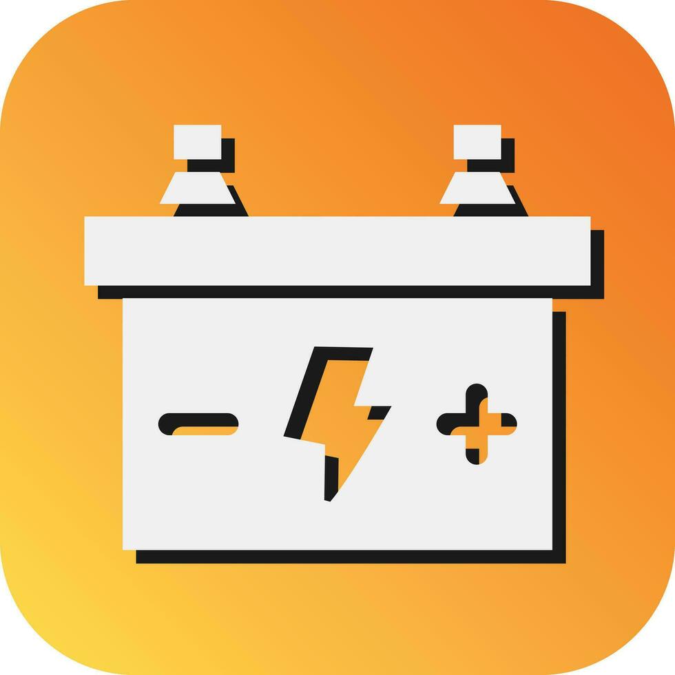 Batterien Vektor Glyphe Gradient Hintergrund Symbol zum persönlich und kommerziell verwenden.