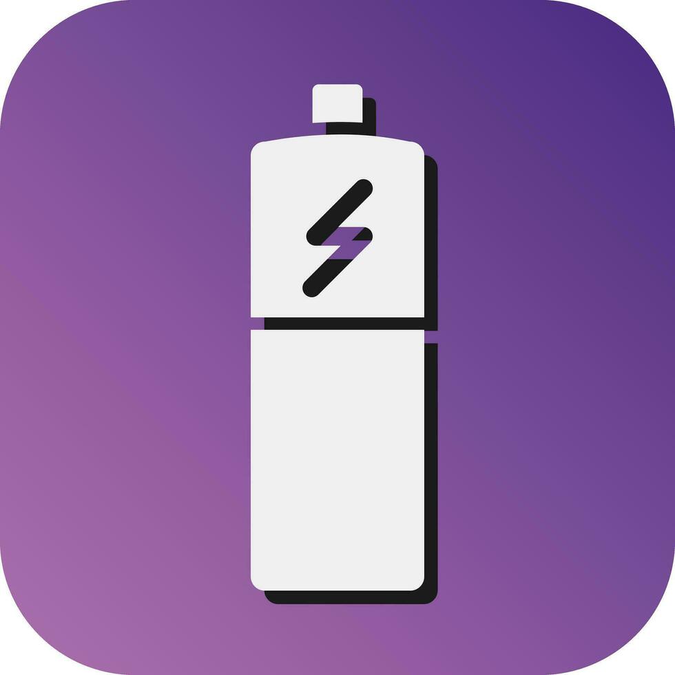 batteri vektor glyf lutning bakgrund ikon för personlig och kommersiell använda sig av.