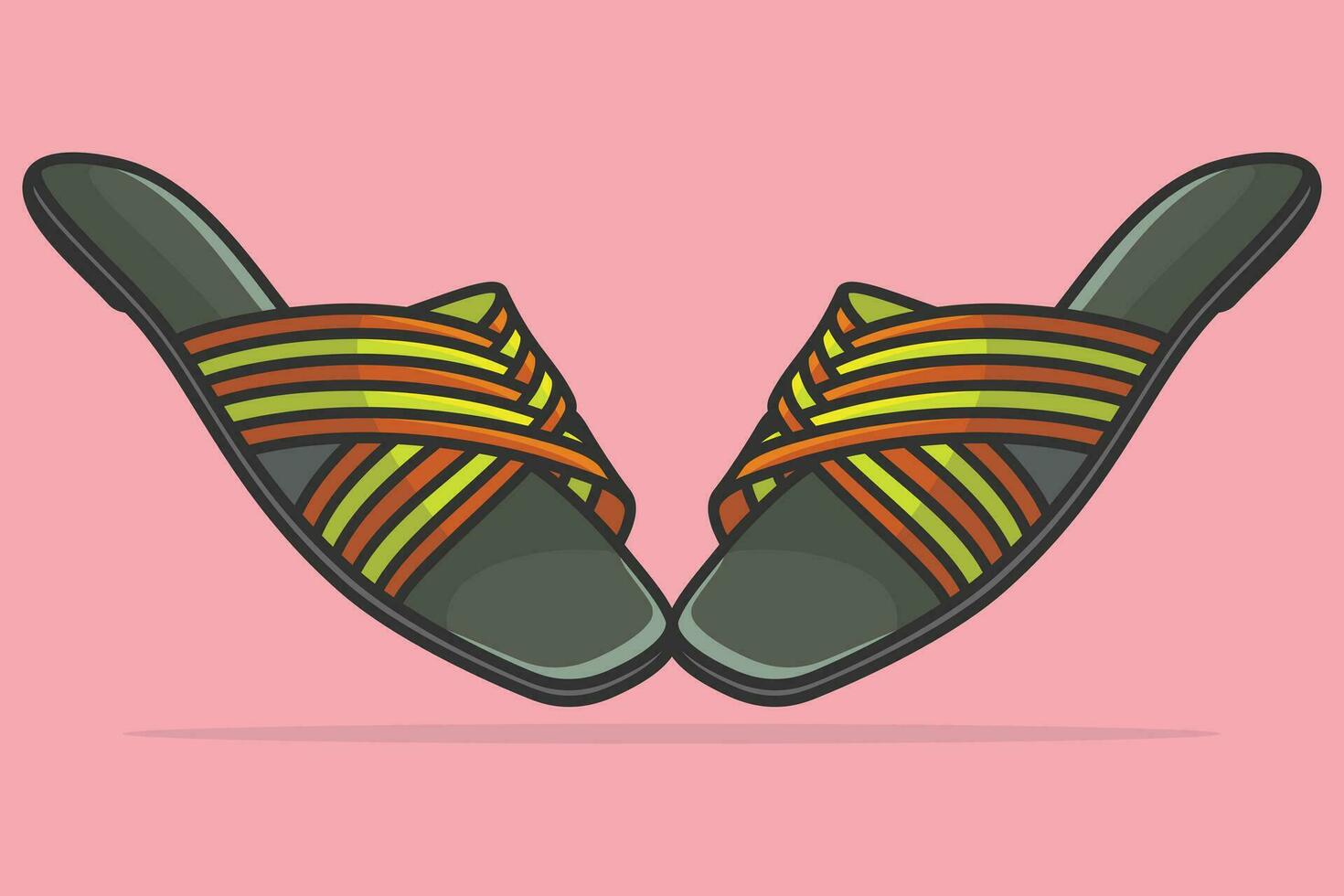 Paar von Mädchen schön Slipper Schuhe Vektor Illustration. Schönheit Mode Objekte Symbol Konzept. Neu Ankunft Frauen Party Slipper Paar Vektor Design.