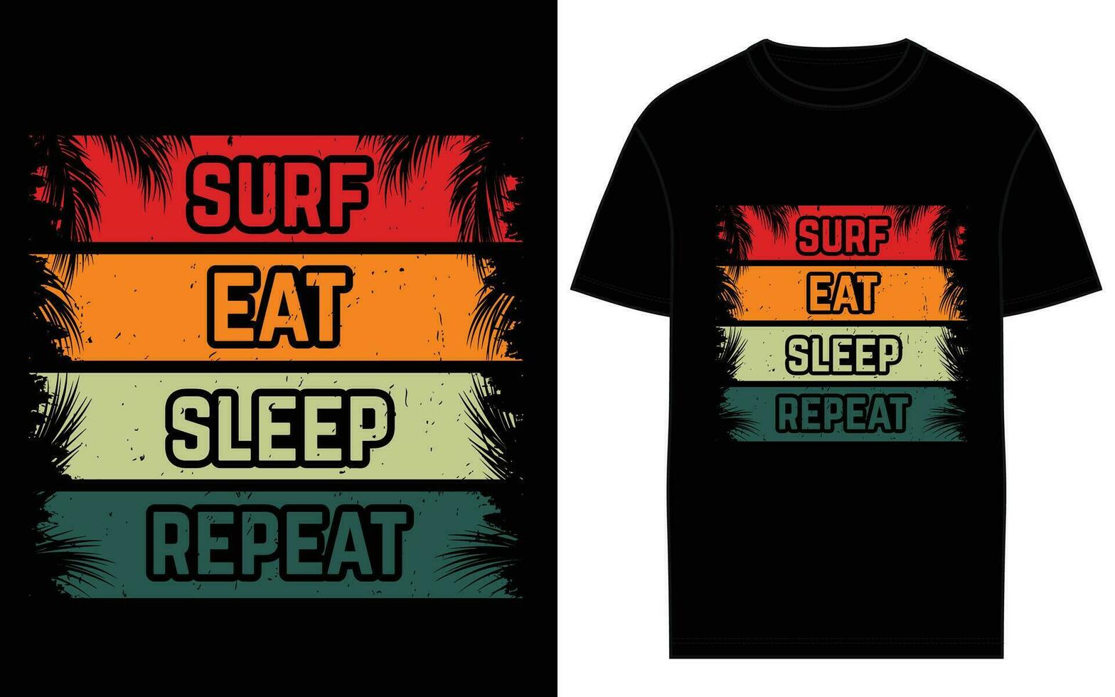 vektor sommar kreativ t-shirt mönster för de bäst surfing äventyr.