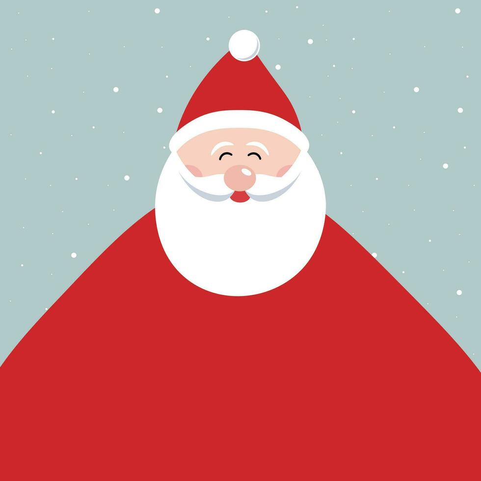 Santa süß Karikatur groß Körper Kopieren Raum zum Schöne Grüße Hintergrund vektor