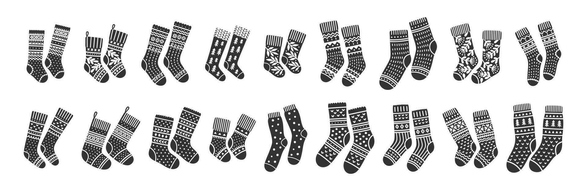 Vektor Illustration von Socken, Symbole Satz.