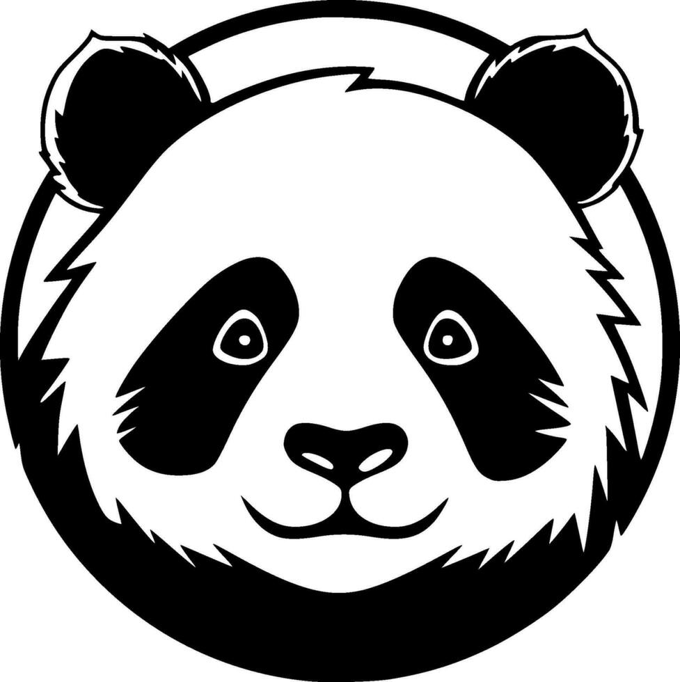 Panda, schwarz und Weiß Vektor Illustration