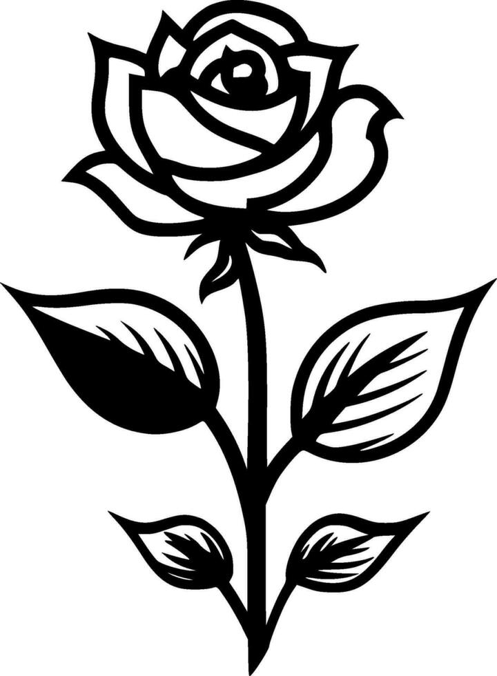 Rose - - minimalistisch und eben Logo - - Vektor Illustration