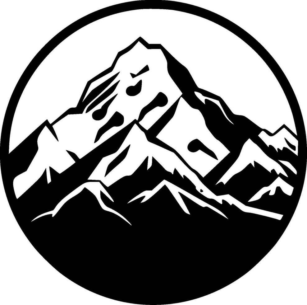 Berg Angebot - - minimalistisch und eben Logo - - Vektor Illustration