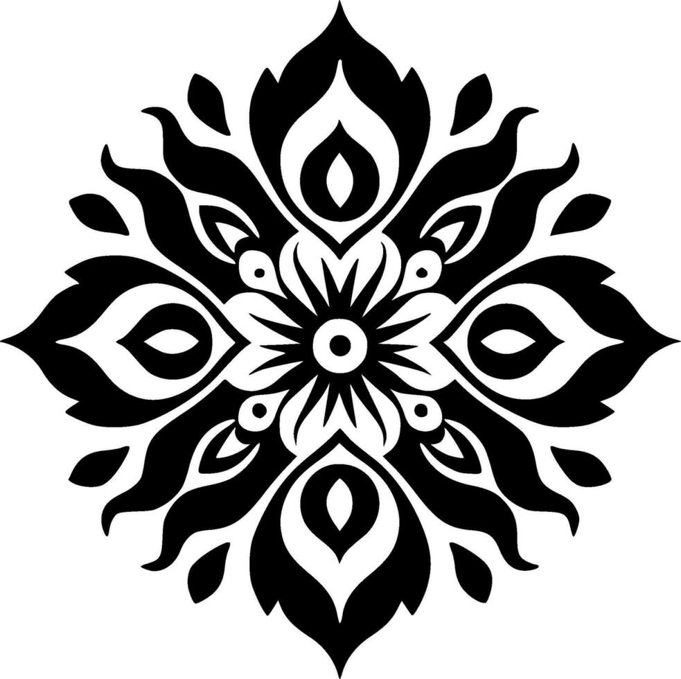 mandala - minimalistisk och platt logotyp - vektor illustration