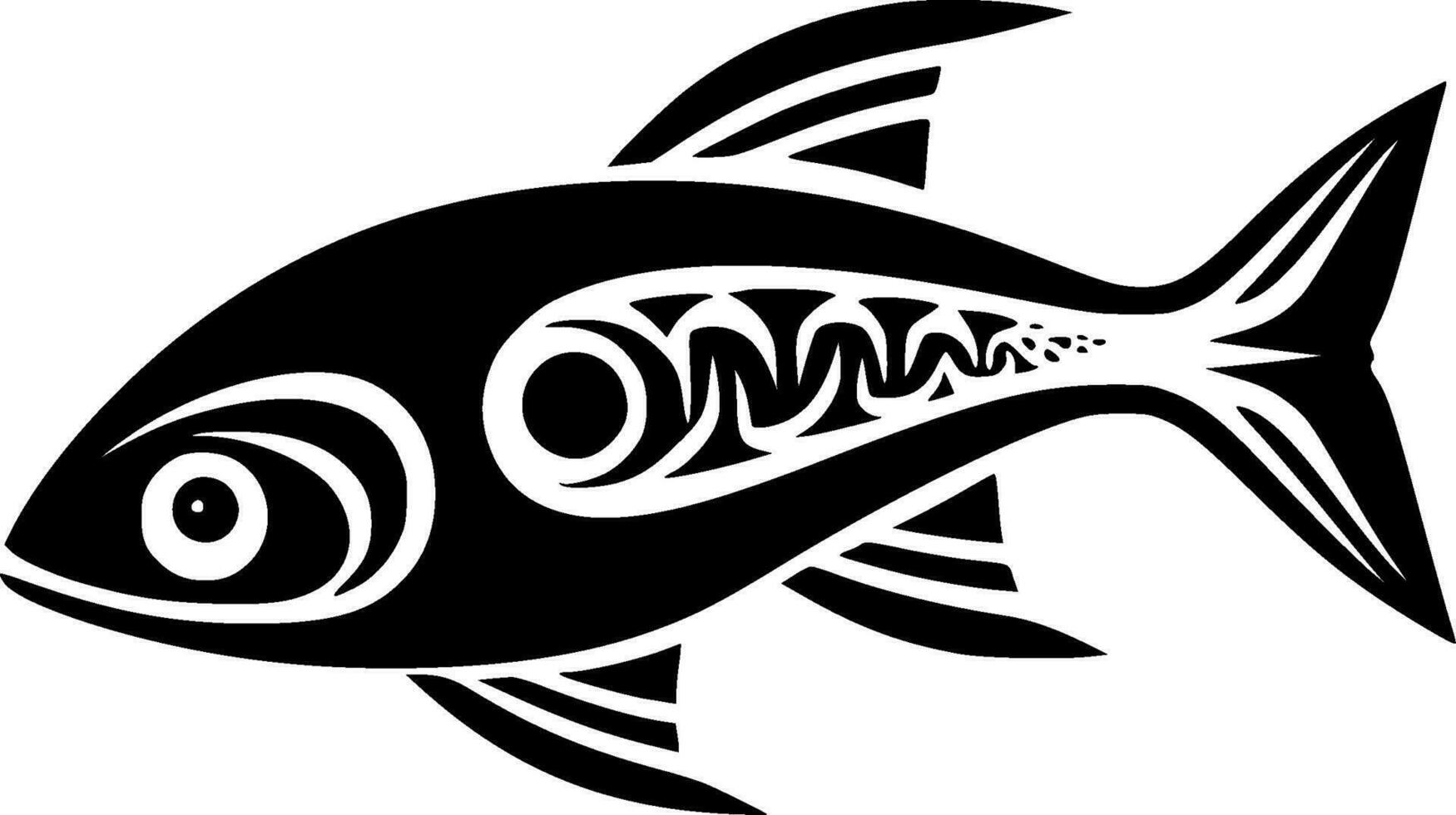 Fisch - - minimalistisch und eben Logo - - Vektor Illustration