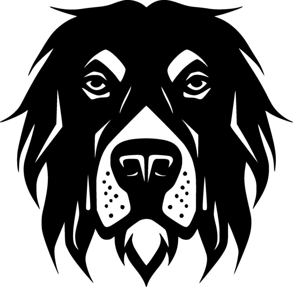 Hund - - schwarz und Weiß isoliert Symbol - - Vektor Illustration