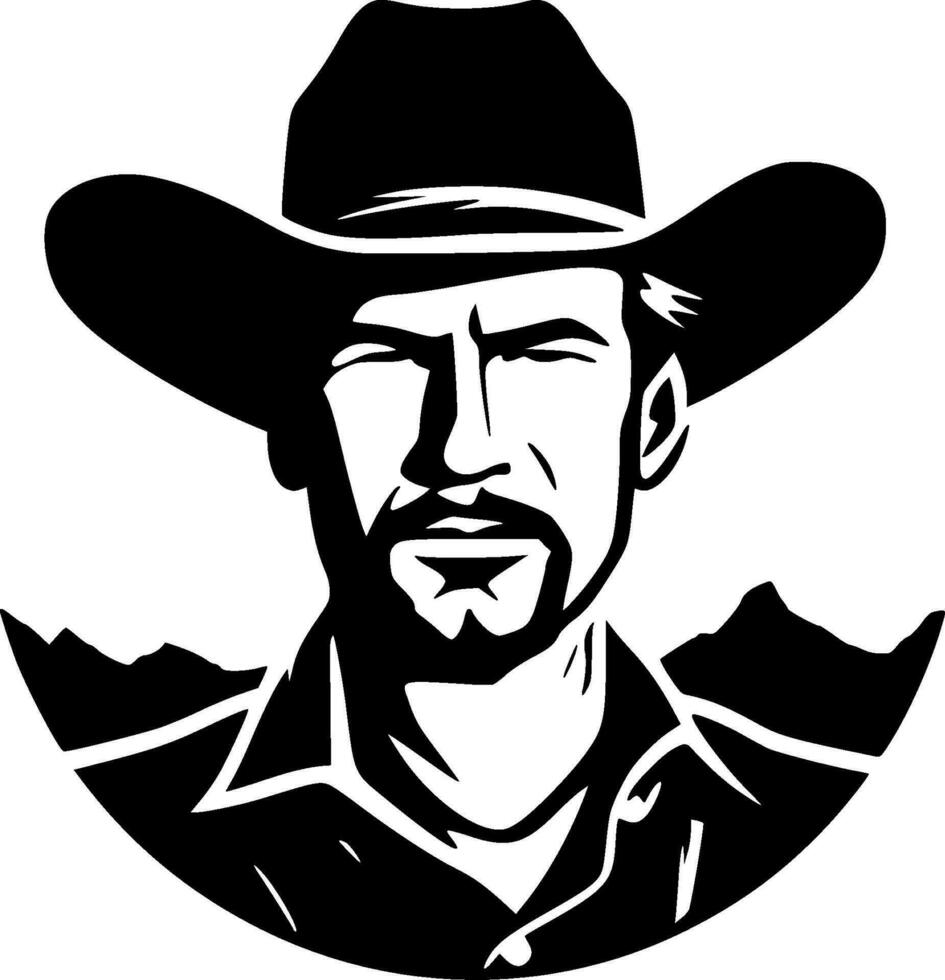 Western, minimalistisch und einfach Silhouette - - Vektor Illustration