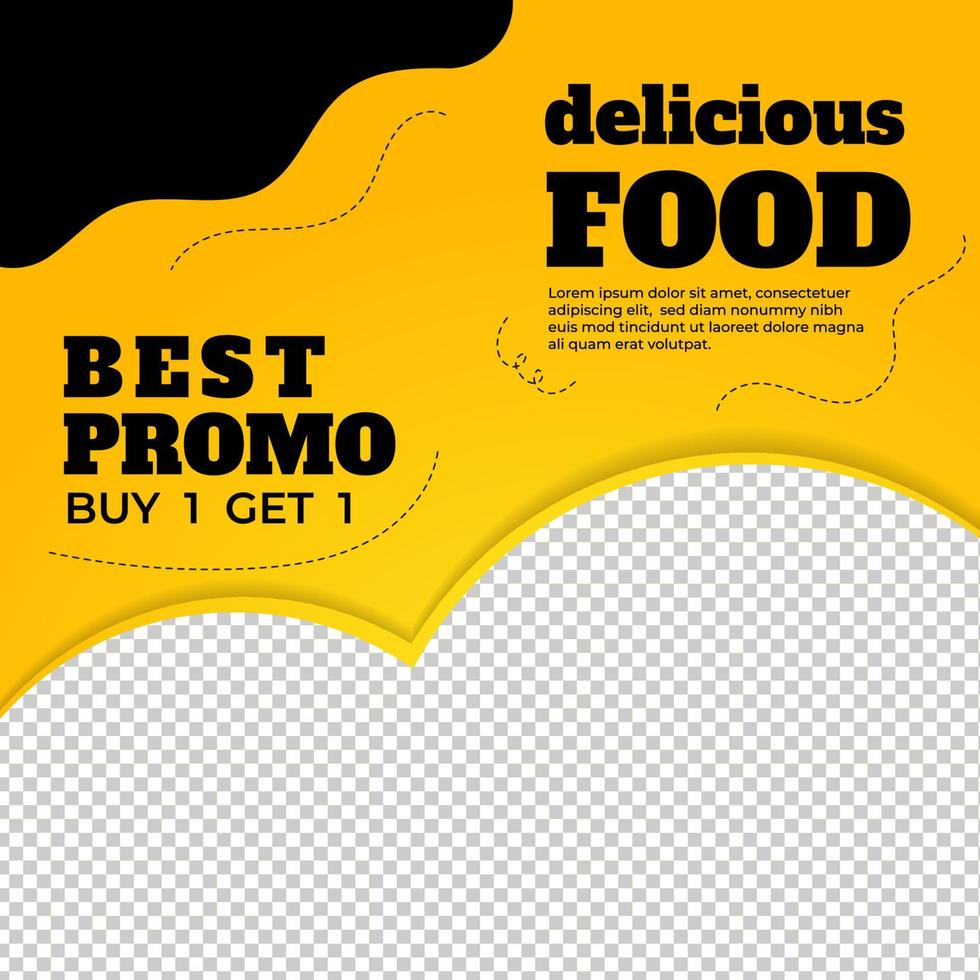 banner affisch design mat marknadsföring vektor
