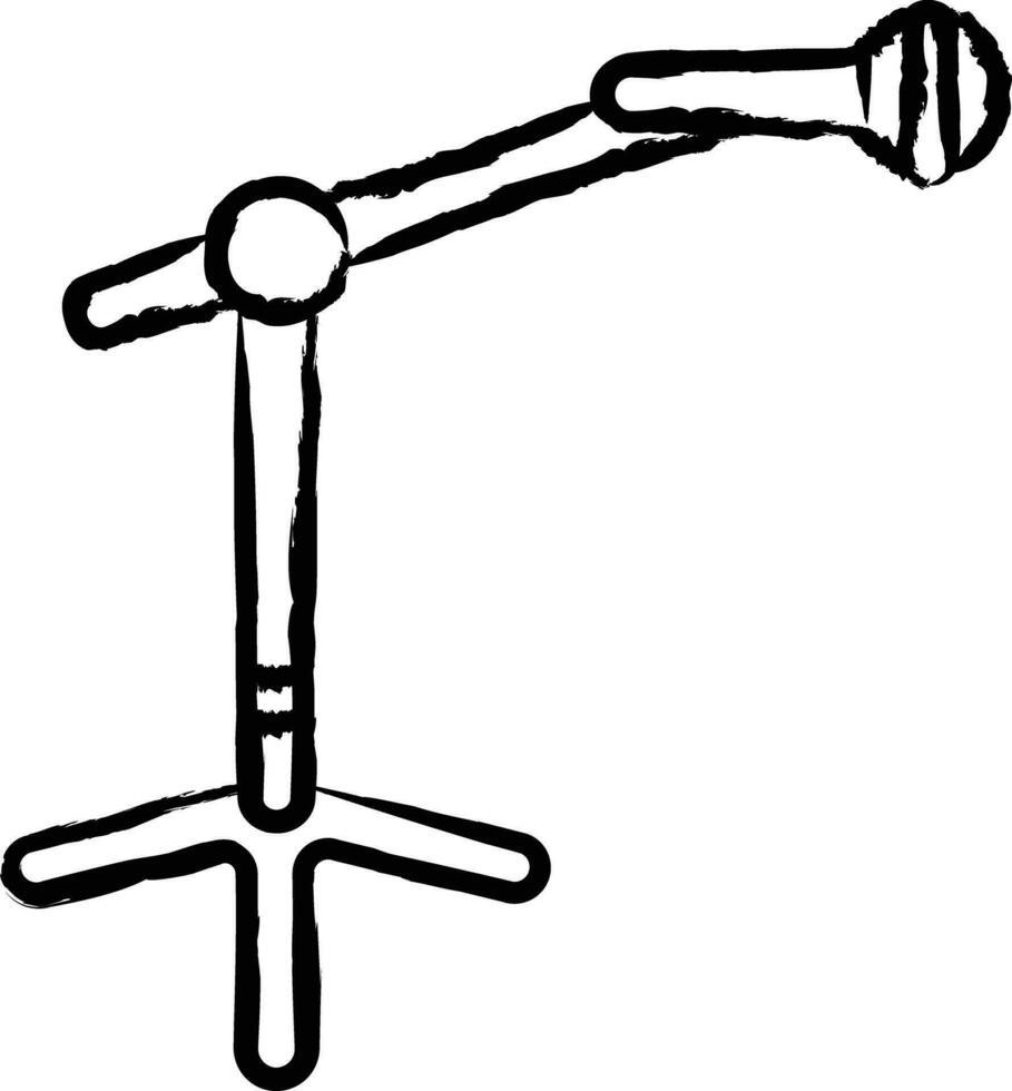 mic Stand Hand gezeichnet Vektor Illustration