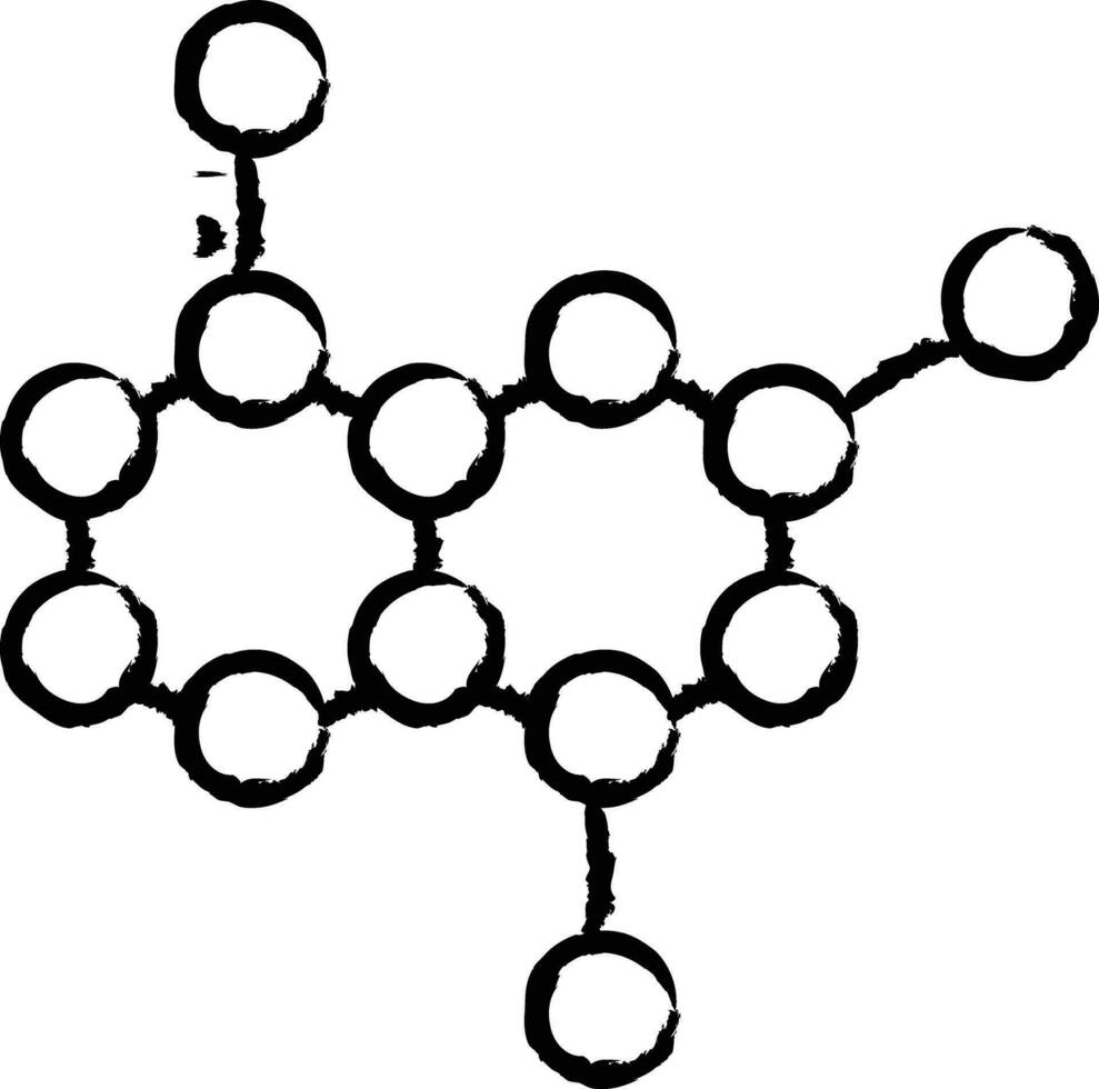 Moleküle Hand gezeichnet Vektor Illustration