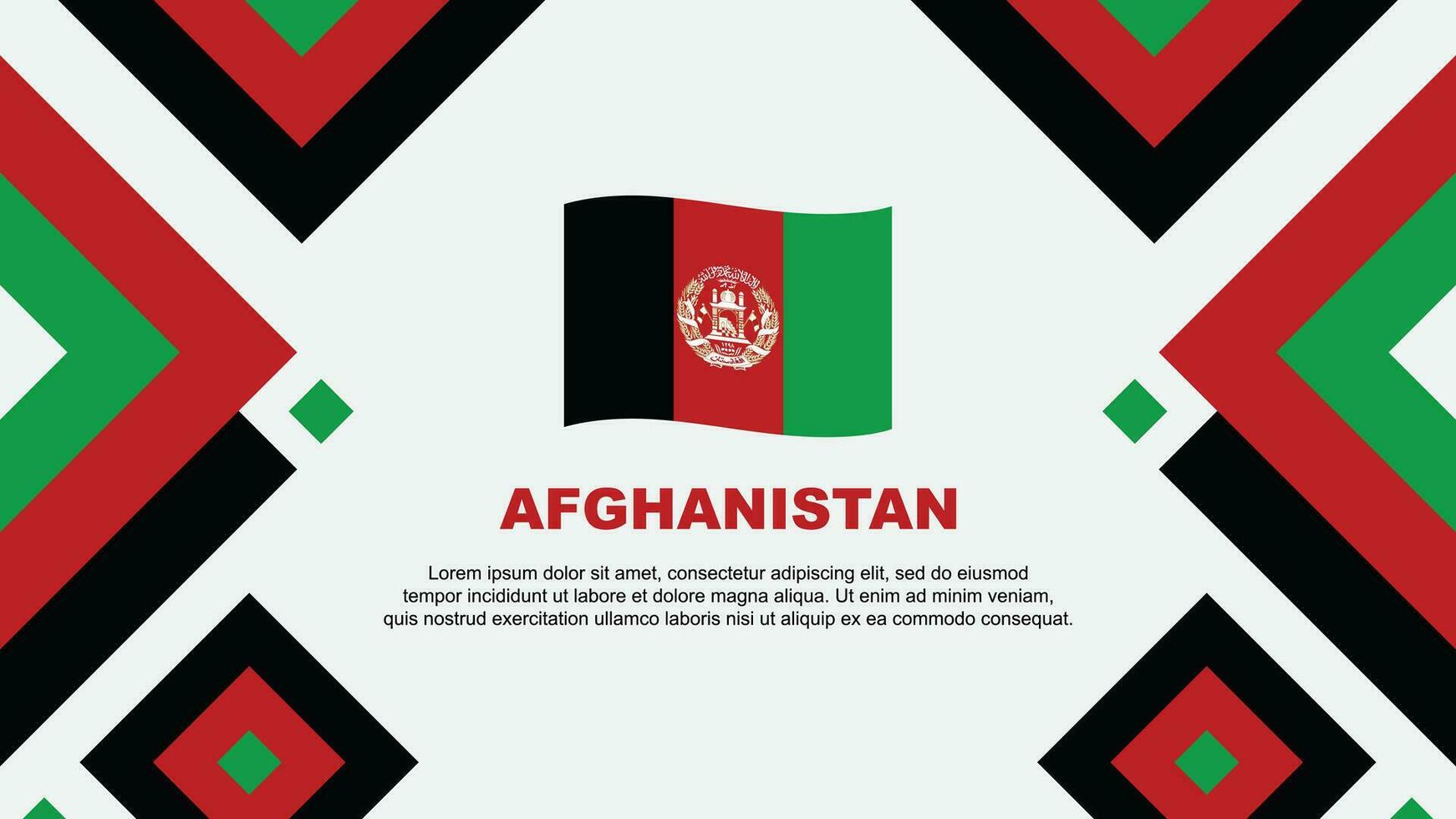 afghanistan flagga abstrakt bakgrund design mall. afghanistan oberoende dag baner tapet vektor illustration. afghanistan mall