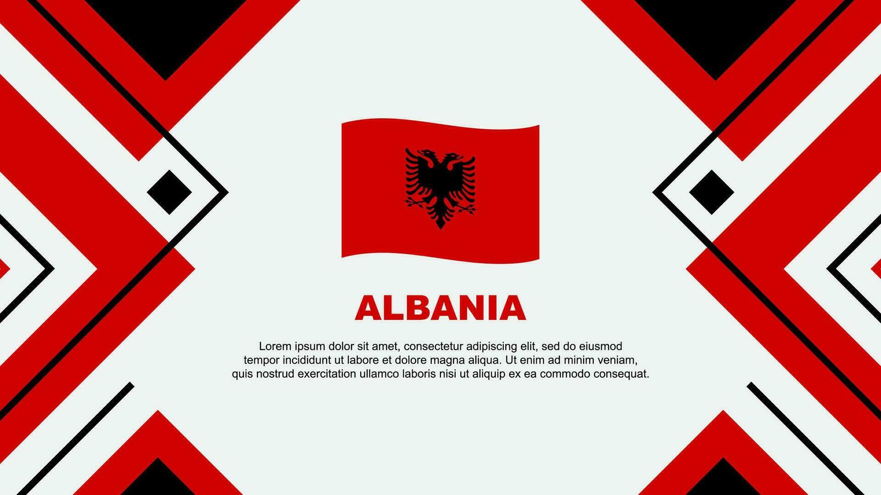 albania flagga abstrakt bakgrund design mall. albania oberoende dag baner tapet vektor illustration. albania illustration