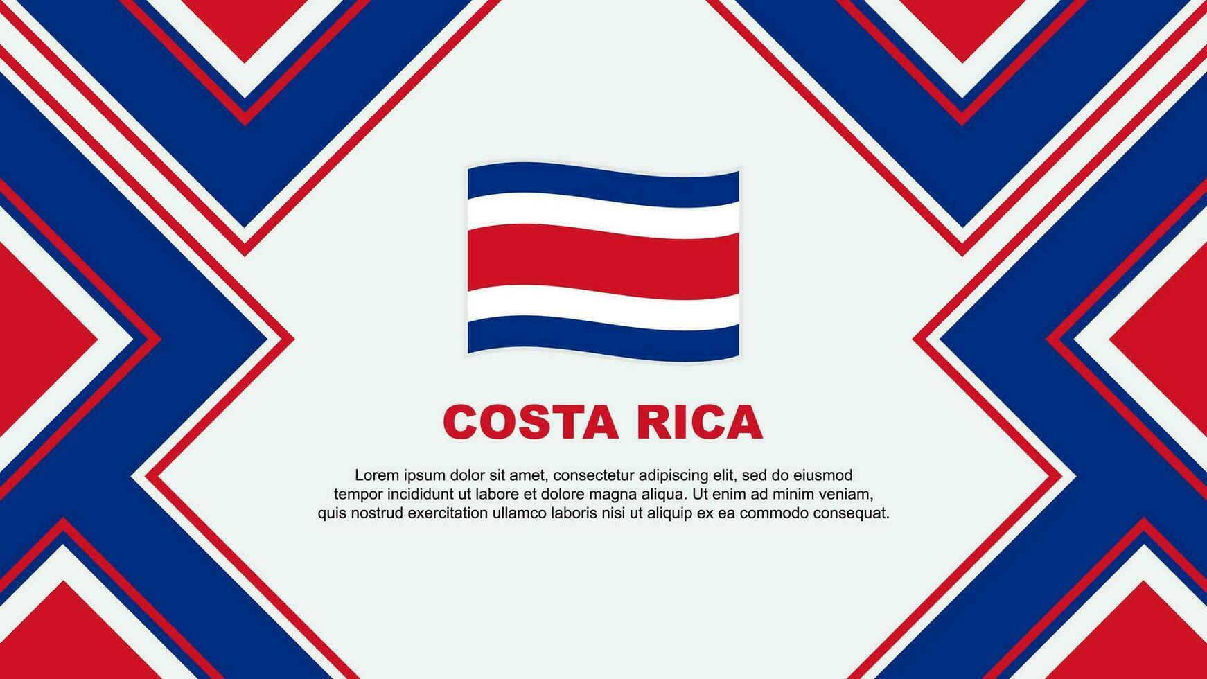 costa rica flagga abstrakt bakgrund design mall. costa rica oberoende dag baner tapet vektor illustration. costa rica vektor