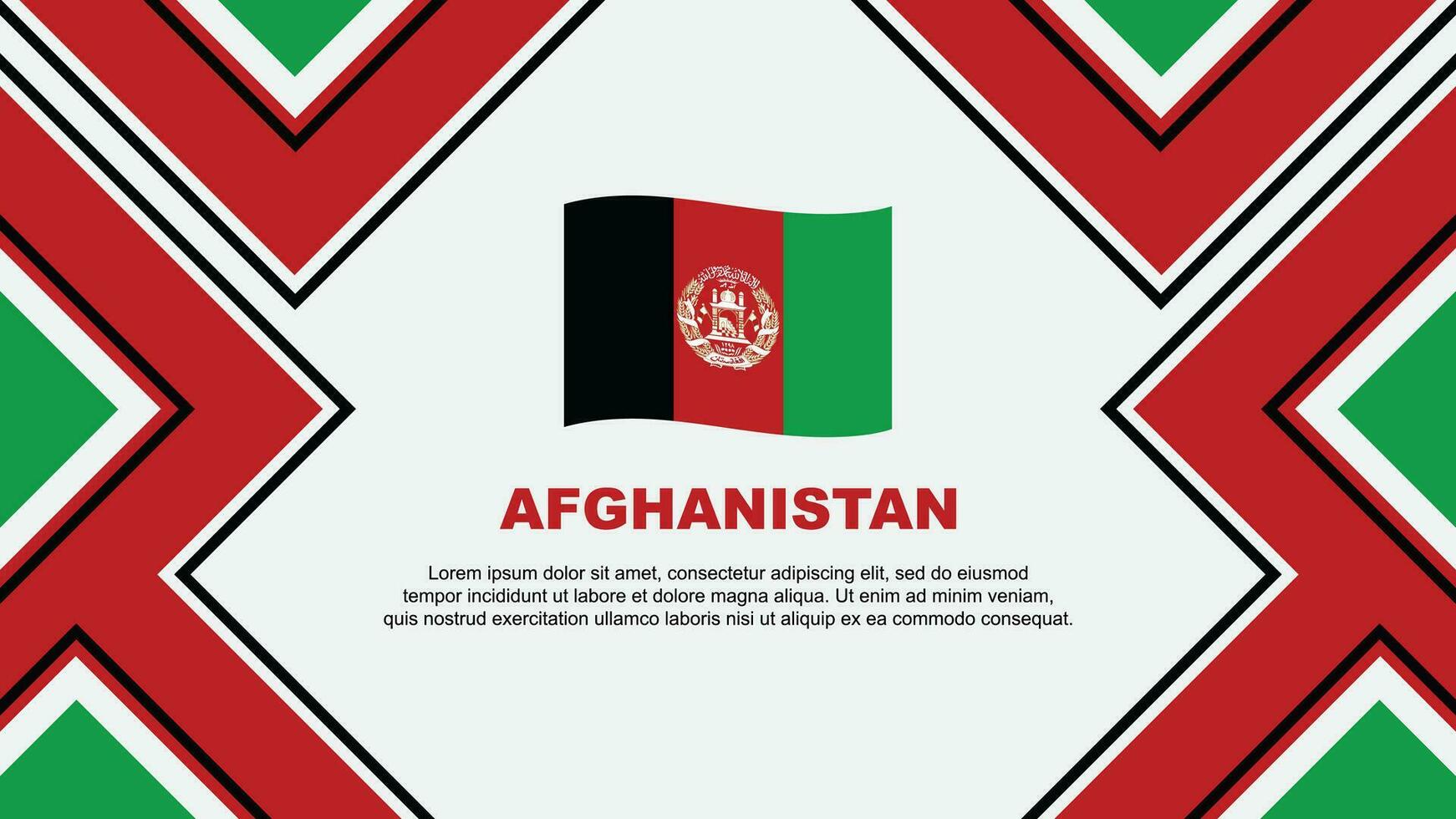 afghanistan flagga abstrakt bakgrund design mall. afghanistan oberoende dag baner tapet vektor illustration. afghanistan vektor
