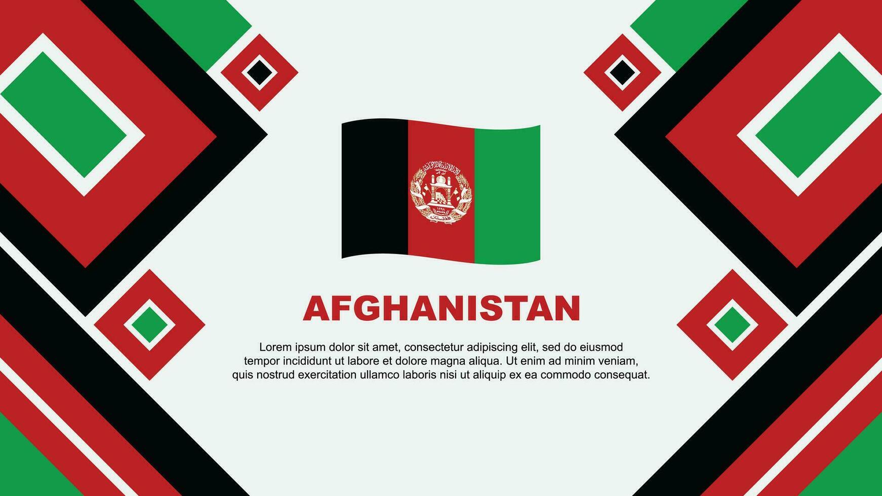 afghanistan flagga abstrakt bakgrund design mall. afghanistan oberoende dag baner tapet vektor illustration. afghanistan tecknad serie