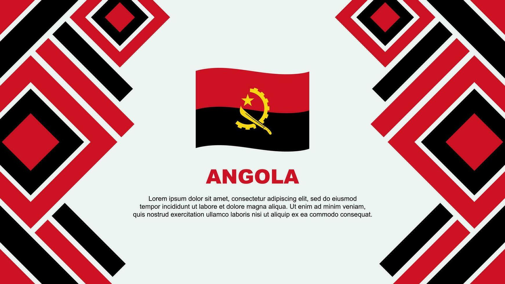 angola flagga abstrakt bakgrund design mall. angola oberoende dag baner tapet vektor illustration. angola