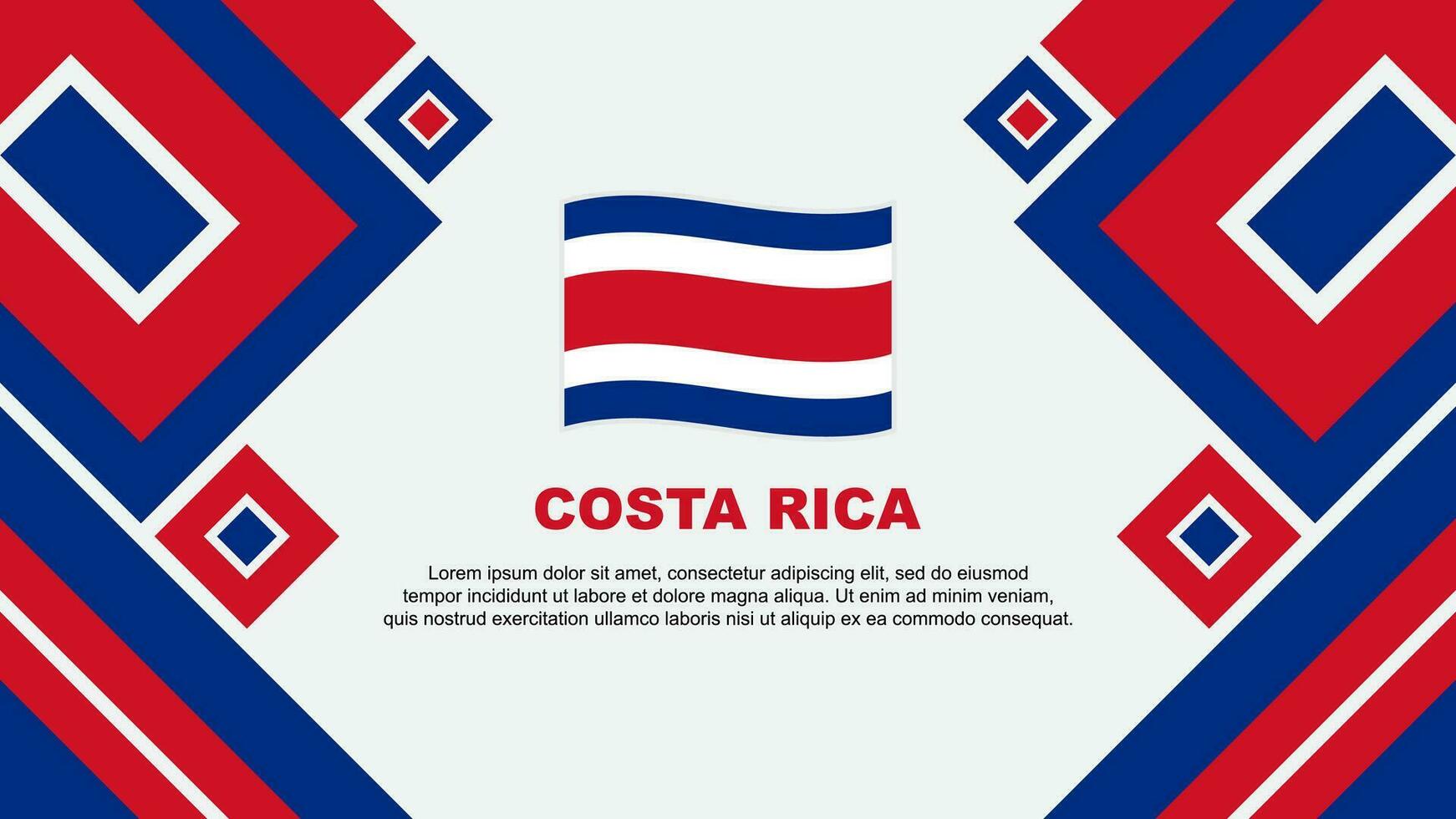 costa rica flagga abstrakt bakgrund design mall. costa rica oberoende dag baner tapet vektor illustration. costa rica tecknad serie