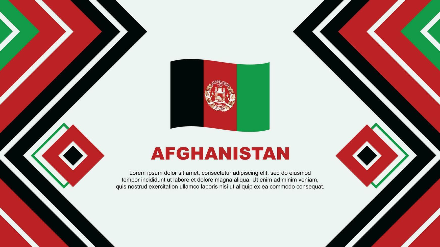 afghanistan flagga abstrakt bakgrund design mall. afghanistan oberoende dag baner tapet vektor illustration. afghanistan design