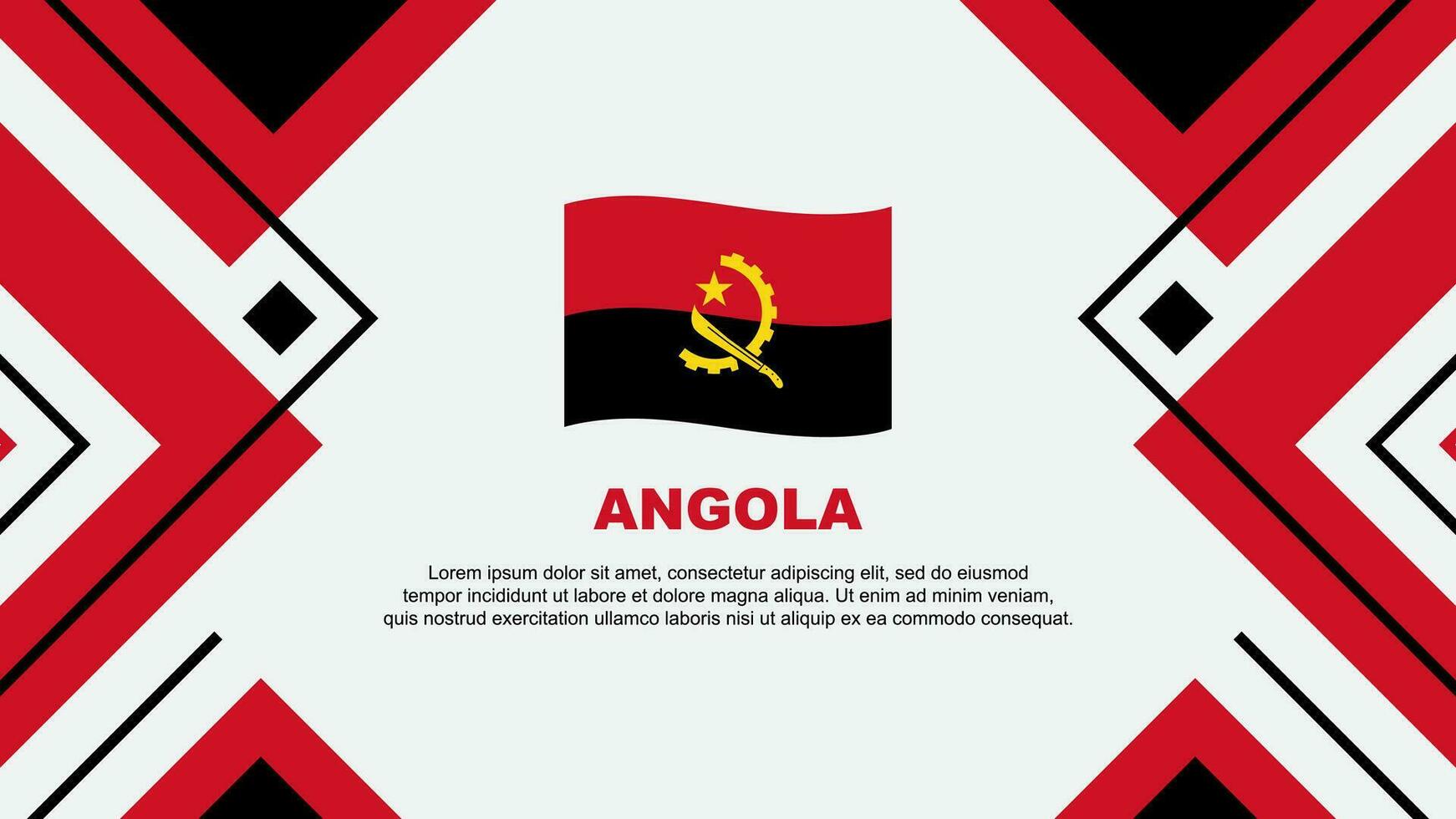 angola flagga abstrakt bakgrund design mall. angola oberoende dag baner tapet vektor illustration. angola illustration